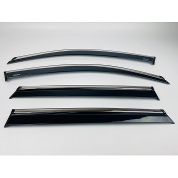 Дефлекторы окон Skoda Kamiq 2019+ с нерж. хром полоской-4